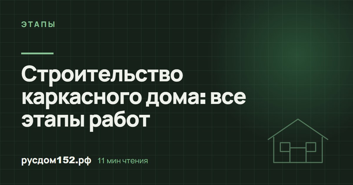 Строительство каркасного дома: все этапы работ