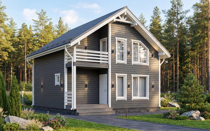 Каркасный дом РД-022, 128 м²